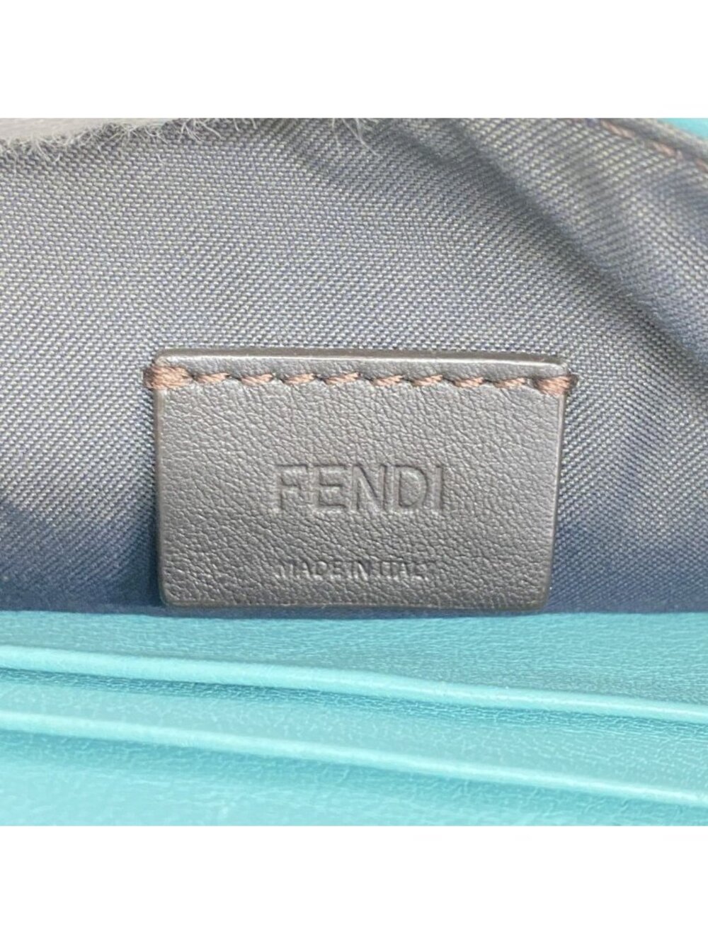 ★SOLD★ Fendi Handbag Baguette Mini Leather Emerald Green Silver 2-Way - Picture 5 of 10